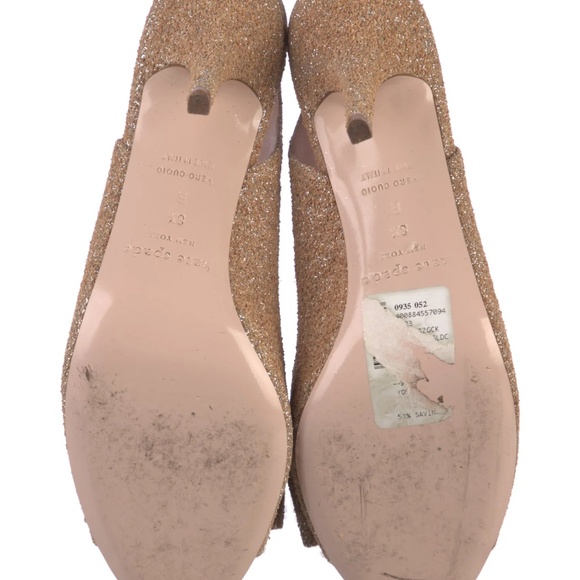 Kate Spade Charm Slingback Pump Glitter Gold - size 8.5 - Picture 4 of 5